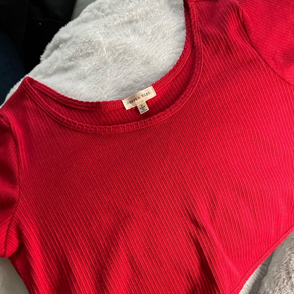 Heart & Hips red crop top